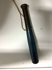 Vintage Blue Police Baton/Club with Wrist Strap Lanyard, Approx. 11 in Long picture